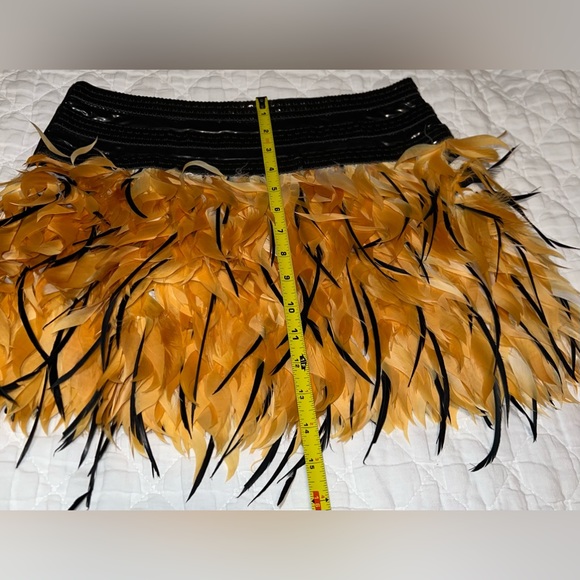 ✨ROBERTO CAVALLI Just Cavalli ostrich feather mini skirt. ✨ - Picture 12 of 13